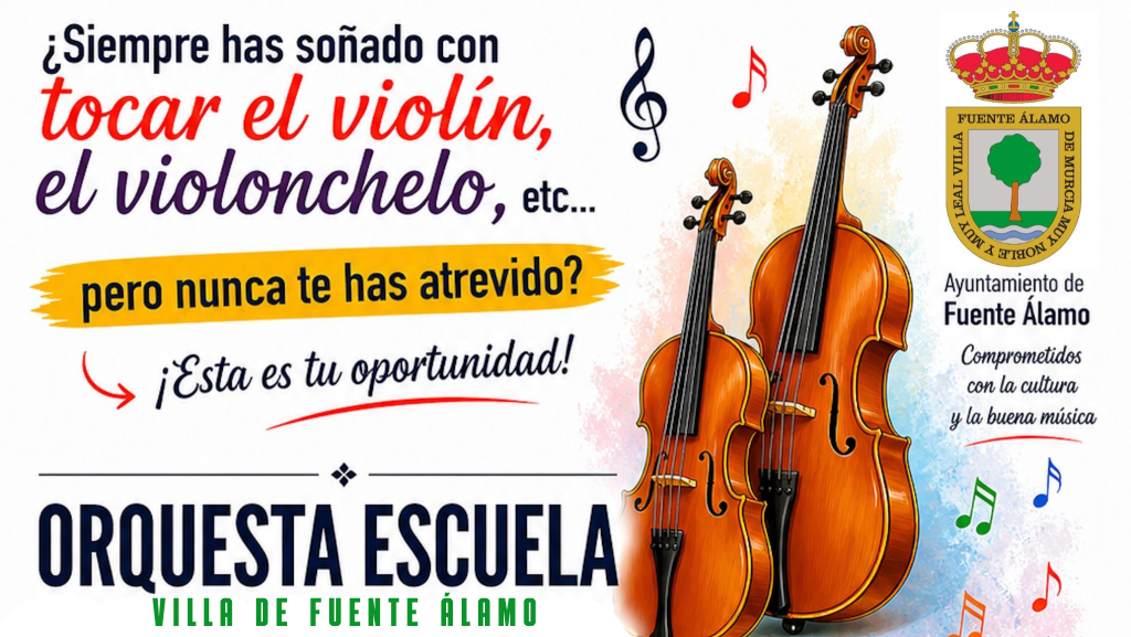 Fuente Álamo impulsa la Orquesta Escuela “Villa de Fuente Álamo”
