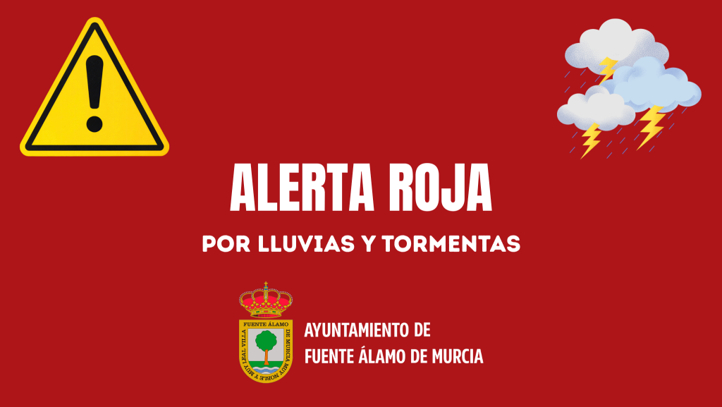 ALERTA ROJA POR FUERTES LLUVIAS 17/09/2026 - HASTA 12h